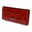 Lakovaná červená kožená peňaženka Alessandro