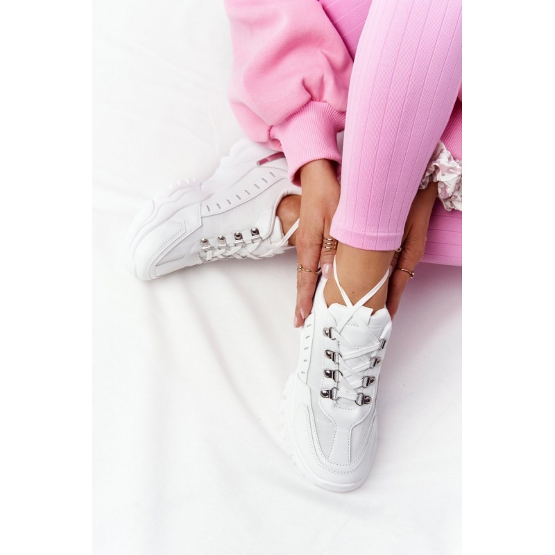 Biele dámske športové topánky Good Mood F4U14071
