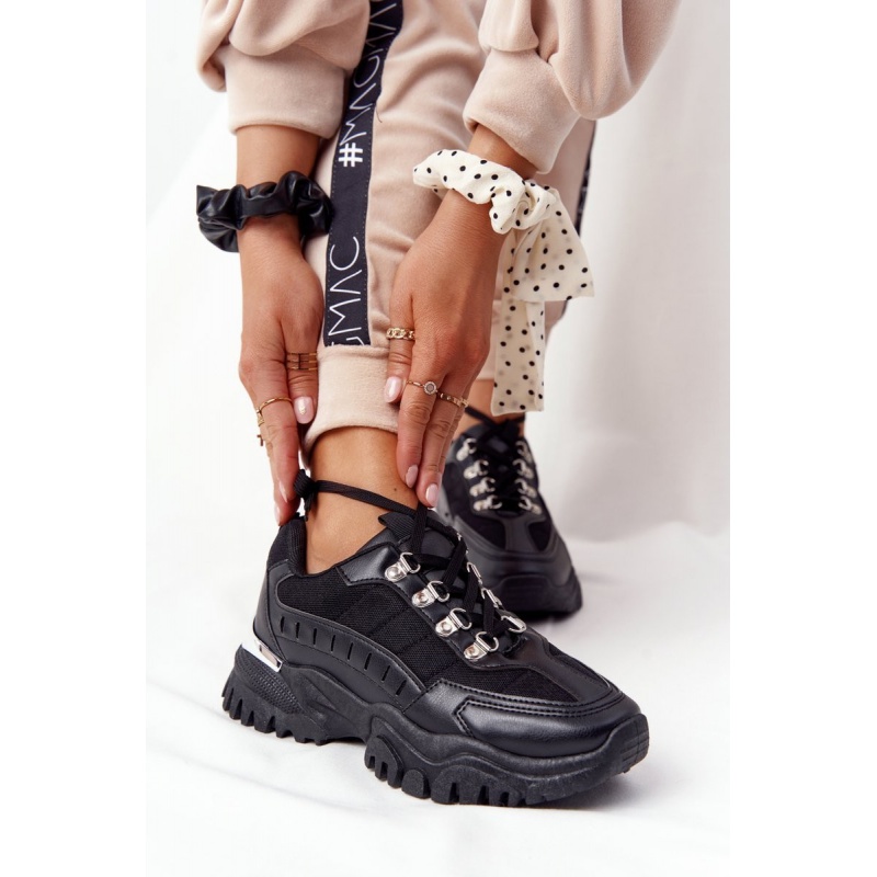 Čierne dámske športové topánky Good Mood F4U14073