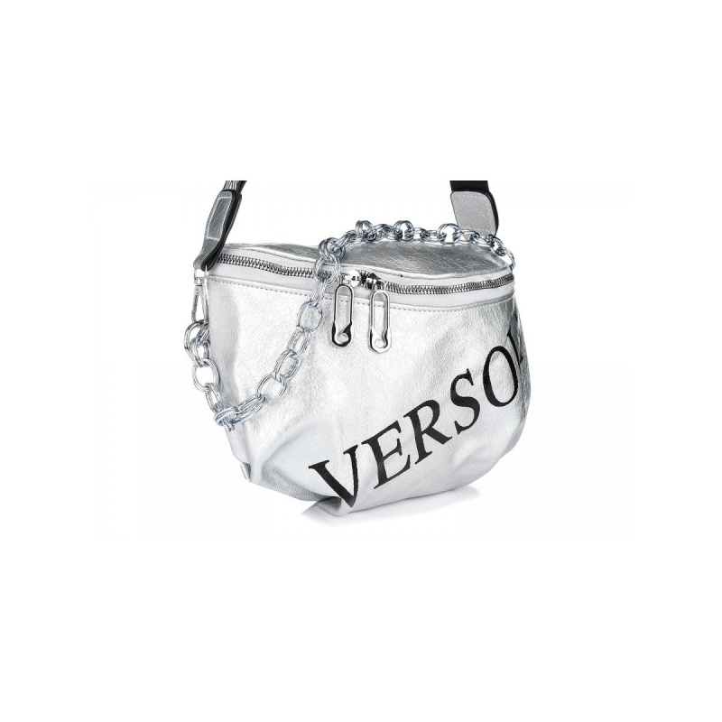 Strieborná crossbody kabelka VERSOLI MIDI