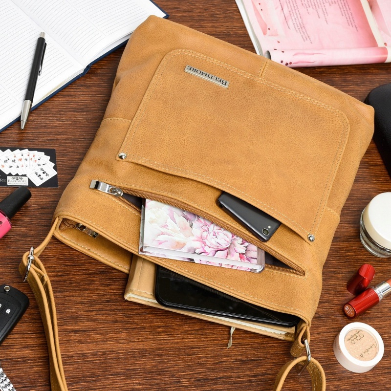 Camel kožená kabelka BELTIMORE ATRAKTIV