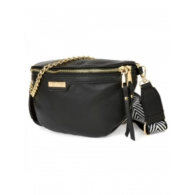 Dámska čierna ľadvinka na zips. Crossbody kabelka, taška.