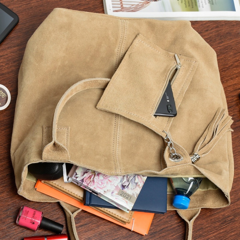 Semišová kabelka na rameno BEATRICE