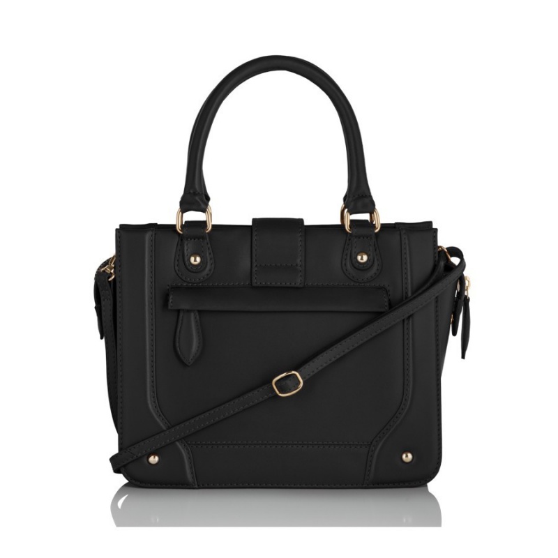 Kožená čierna dámska kabelka do ruky Diana