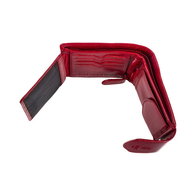 Dámska červená kožená peňaženka BRISA