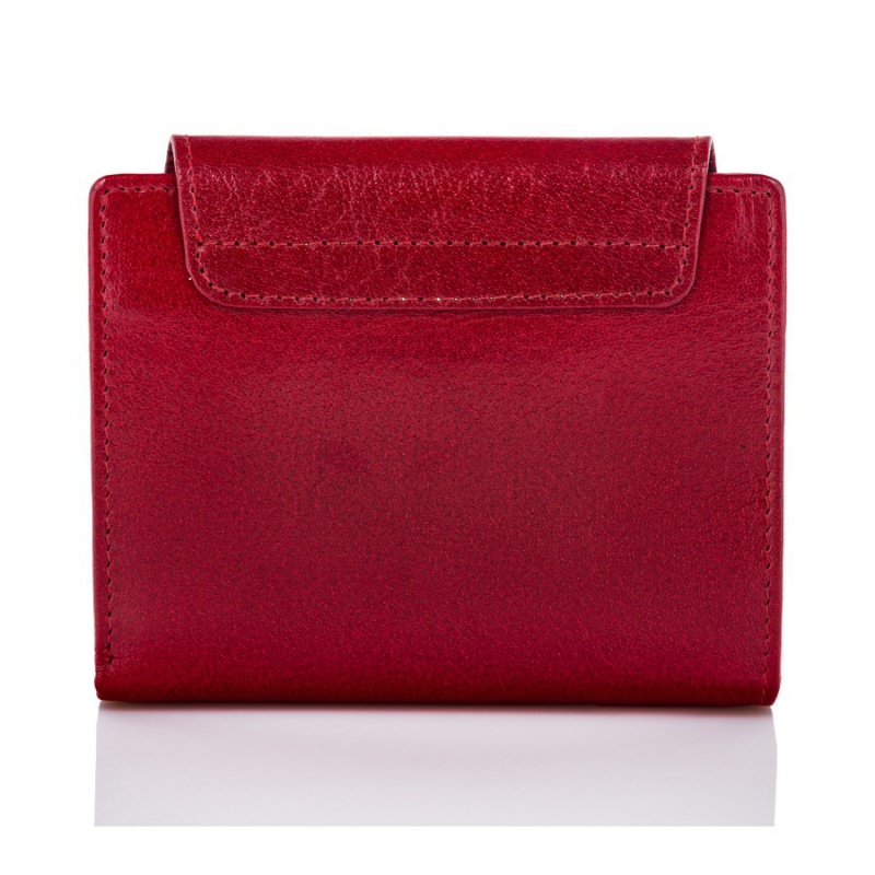 Dámska červená kožená peňaženka BRISA