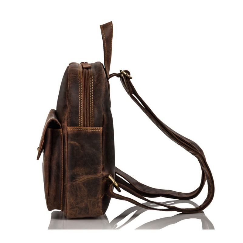 Kožený dámsky vintage batoh