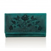 Zelená kožená dámska peňaženka Vintage