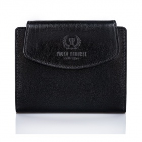 Dámska čierna kožená peňaženka Paolo Peruzzi