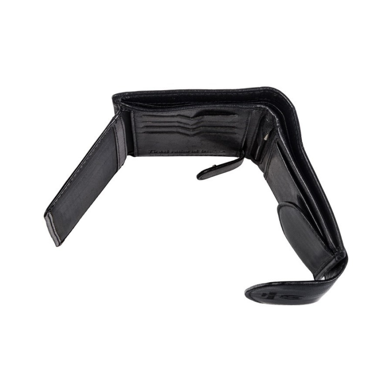 Dámska čierna kožená peňaženka Paolo Peruzzi