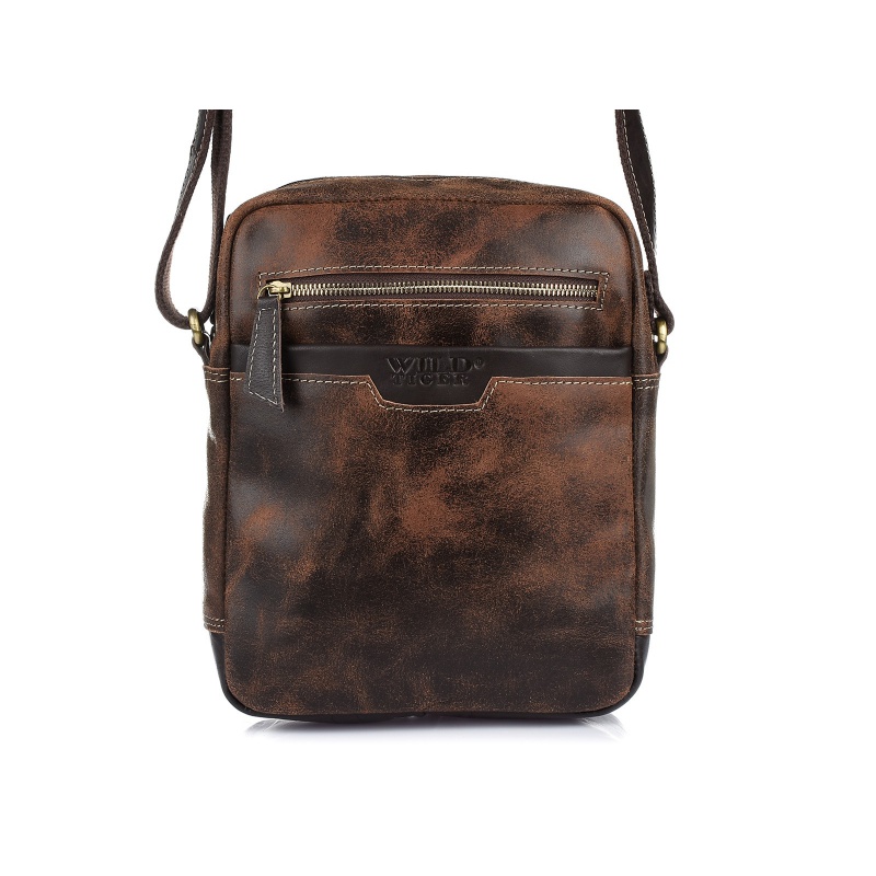 Kožená pánska crossbody taška NUBUK Wild