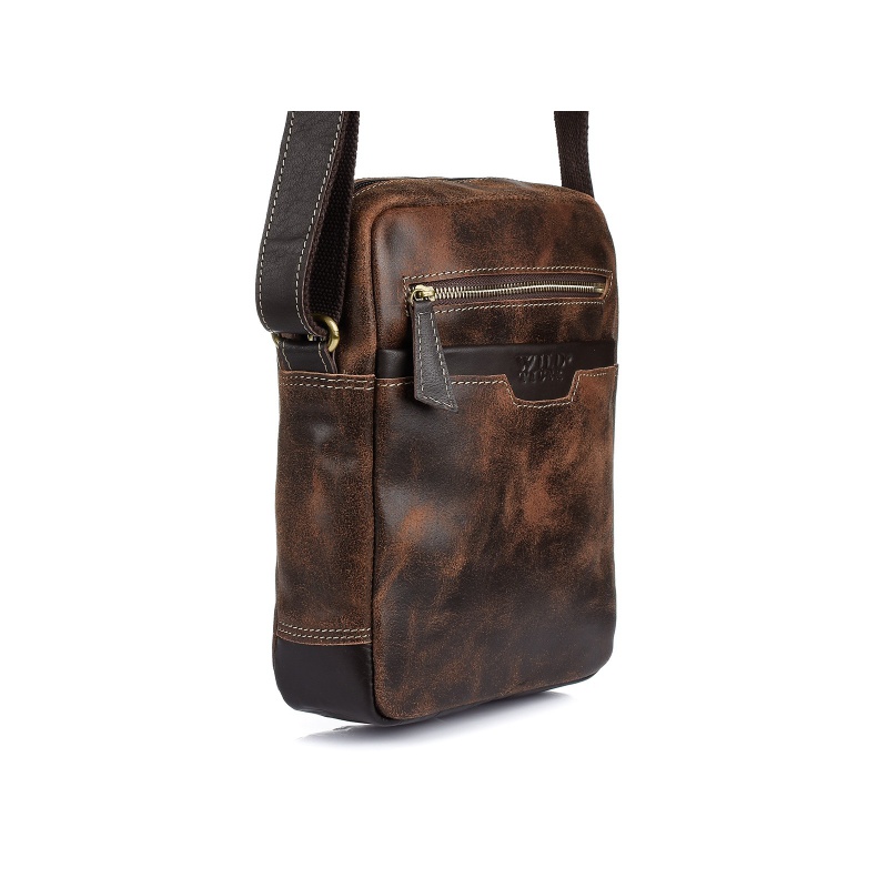 Kožená pánska crossbody taška NUBUK Wild