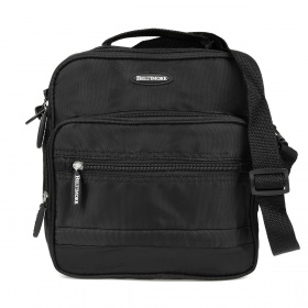 Pánska čierna crossbody taška na zips. Cez telo, na rameno, cez plece.