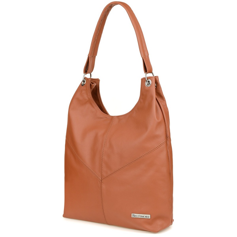 Koňaková kožená dámska kabelka PARIS