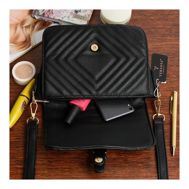 Čierna dámska crossbody kabelka ADELE