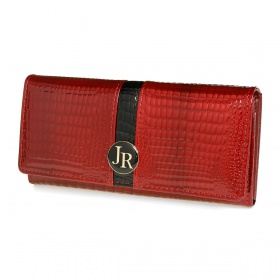 Dámska kožená lakovaná červená peňaženka ALISON