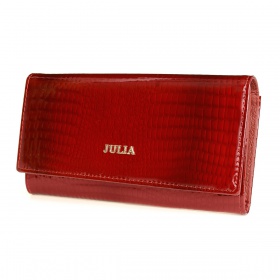 Kožená dámska lakovaná červená peňaženka CADEN