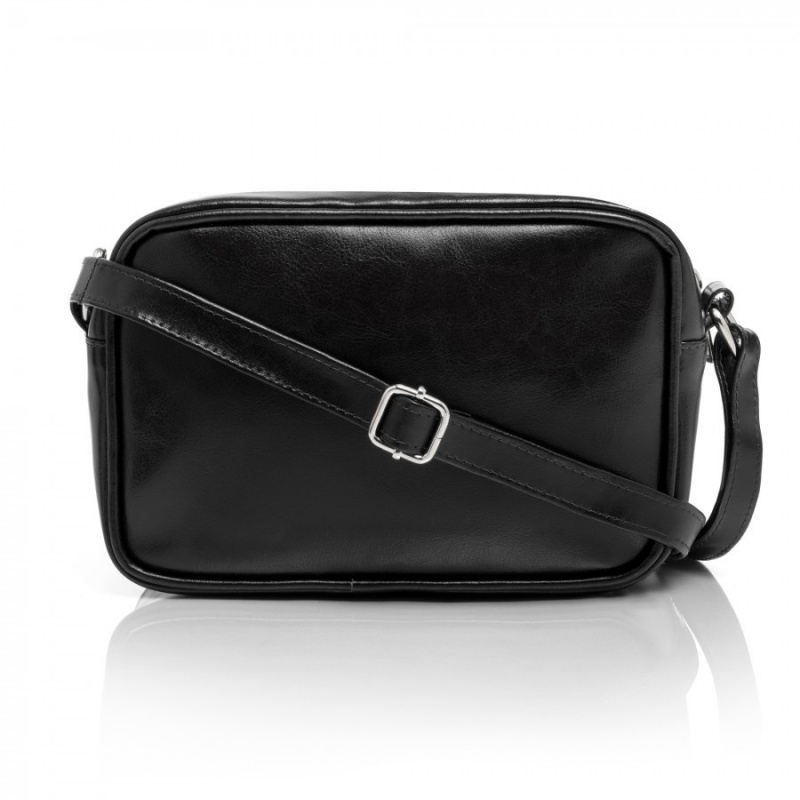 Dámska kožená čierna kabelka SABRINA