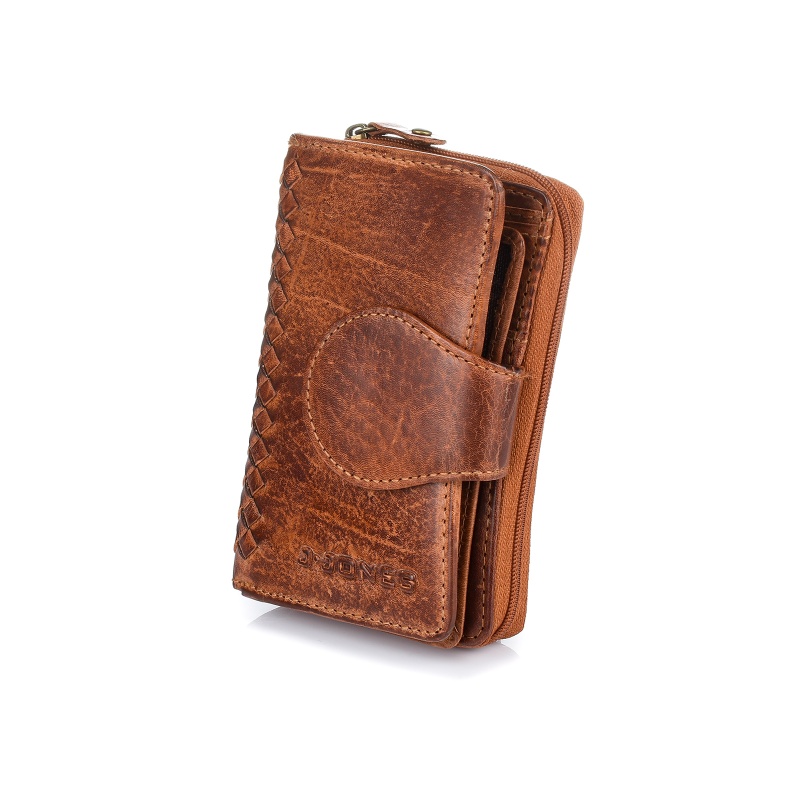 Dámska hnedá kožená peňaženka ANTONIA