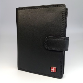 Pánska čierna kožená peňaženka LESTER