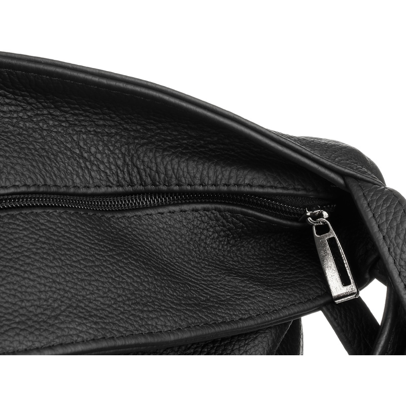 Dámska kožená čierna kabelka TARA