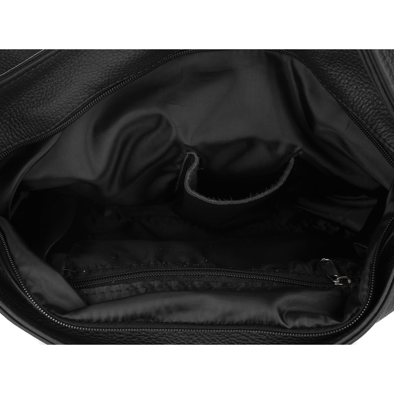 Dámska kožená čierna kabelka TARA