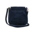 Tmavomodrá dámska semišová crossbody kabelka MEGAN