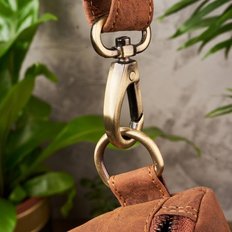 Dámska kožená ľadvinka vintage LIGHT BROWN