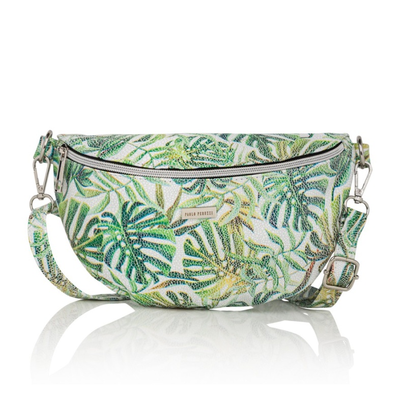 Dámska kožená ľadvinka s rastlinným motívom PLANTS