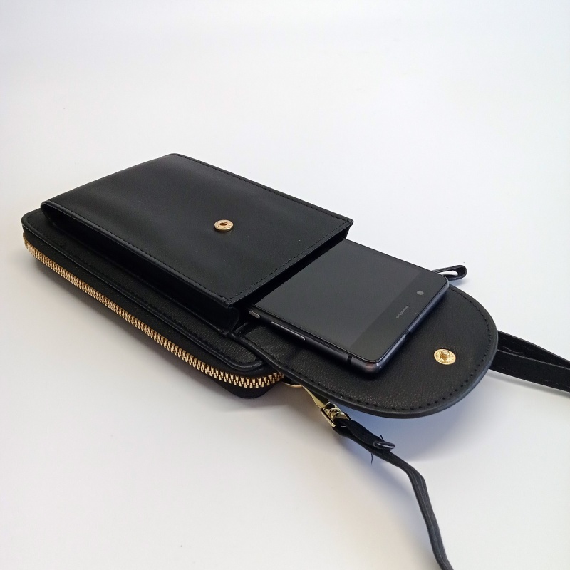 Čierna kabelka na mobil Versoli