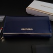 Dámska modrá kožená lakovaná peňaženka GREGORIO
