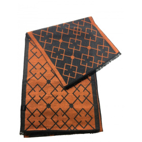 Pánsky oranžovo čierno-šedý šál Jordan Collection - ALDEN