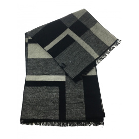 Pánsky čierno-šedý vzorovaný šál Jordan Collection - ALDEN