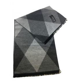 Šedý pánsky vzorovaný šál Jordan Collection - ALDEN