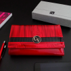 Dámska kožená červená peňaženka CAVALDI