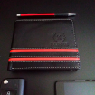 Pánska kožená čierna peňaženka KORKE REDLINES
