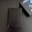 Pánska čierna kožená peňaženka LIAM