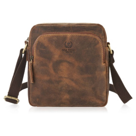 Kožená dámska hnedá vintage crossbody kabelka Paolo Peruzzi "MARINA"
