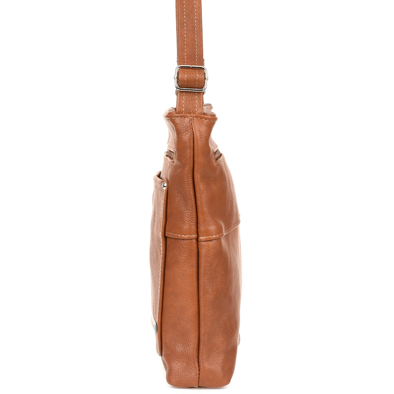 Hnedá kožená crossbody kabelka BELTIMORE ATRAKTIV