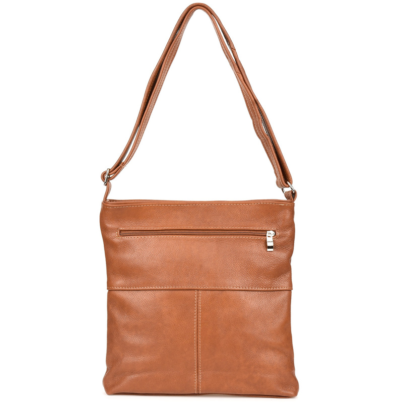 Hnedá kožená crossbody kabelka BELTIMORE ATRAKTIV