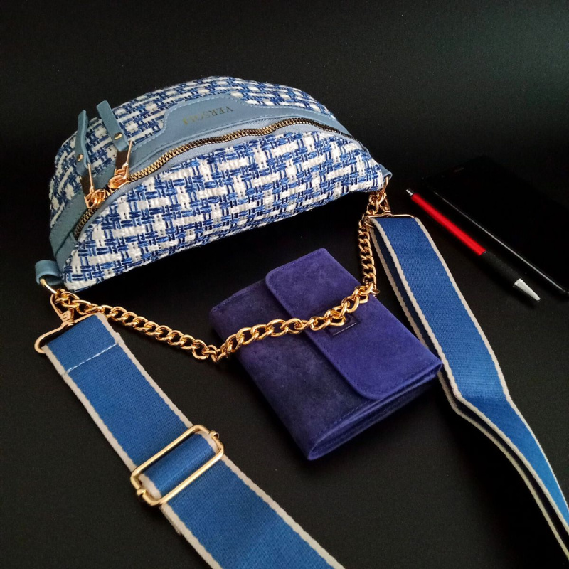 Dámska crossbody modrá kabelka Versoli "LOLA"