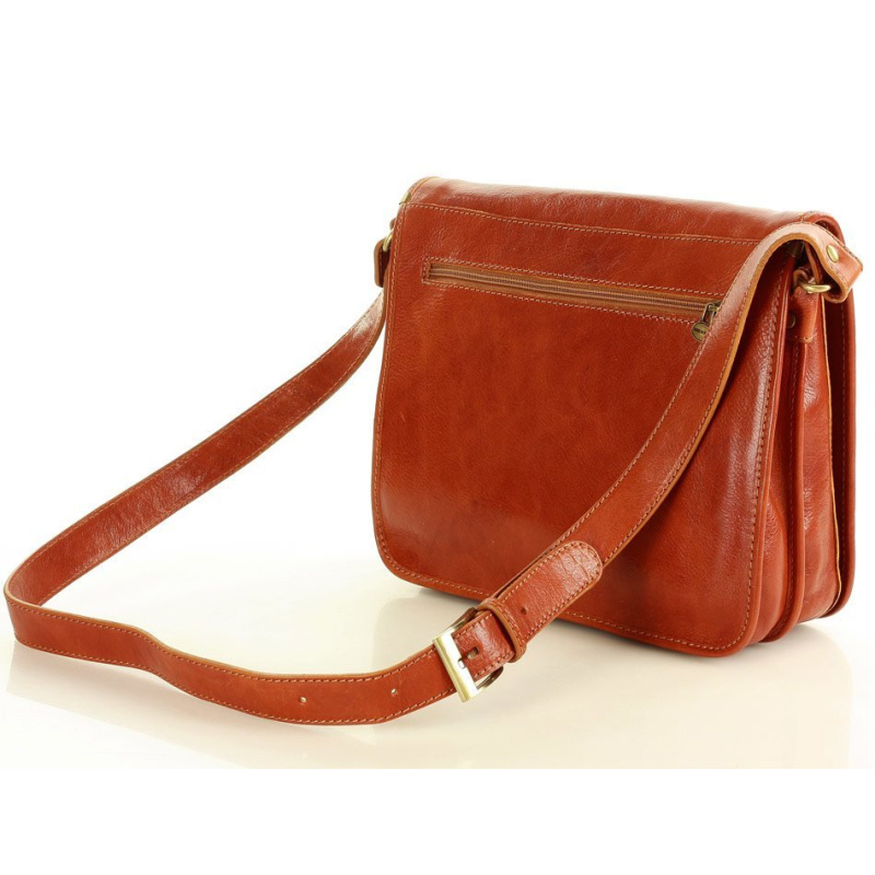 Kožená camel pánska taška na rameno crossbody Marco Mazzini Business Line