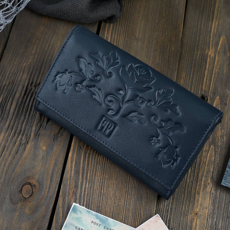 Kožená dámska modrá peňaženka RORY