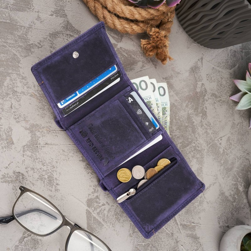 Kožená dámska fialová peňaženka VIENNA