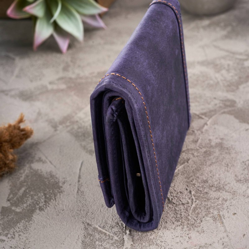 Kožená dámska fialová peňaženka VIENNA