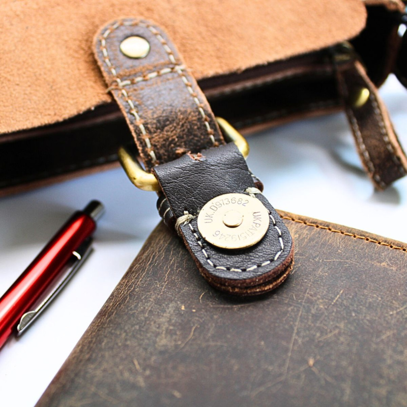 Kožená pánska hnedá crossbody taška FOREST