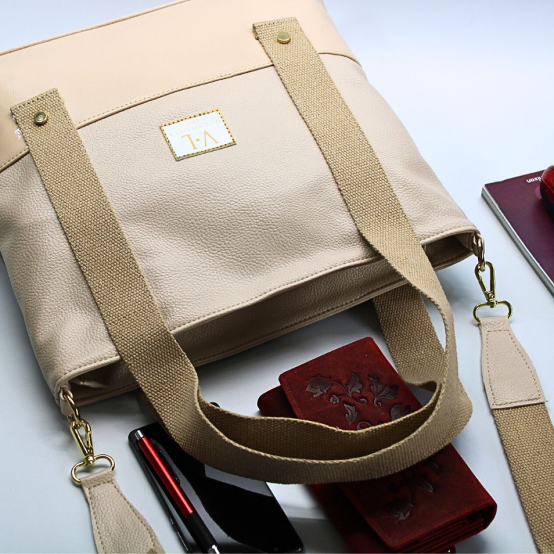 Dámska béžová kabelka Vittoria Lucca FRANCESCA