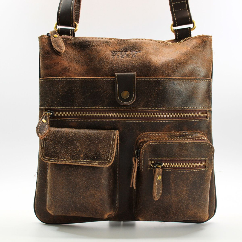 Pánska kožená crossbody taška Wild Tiger Perfect