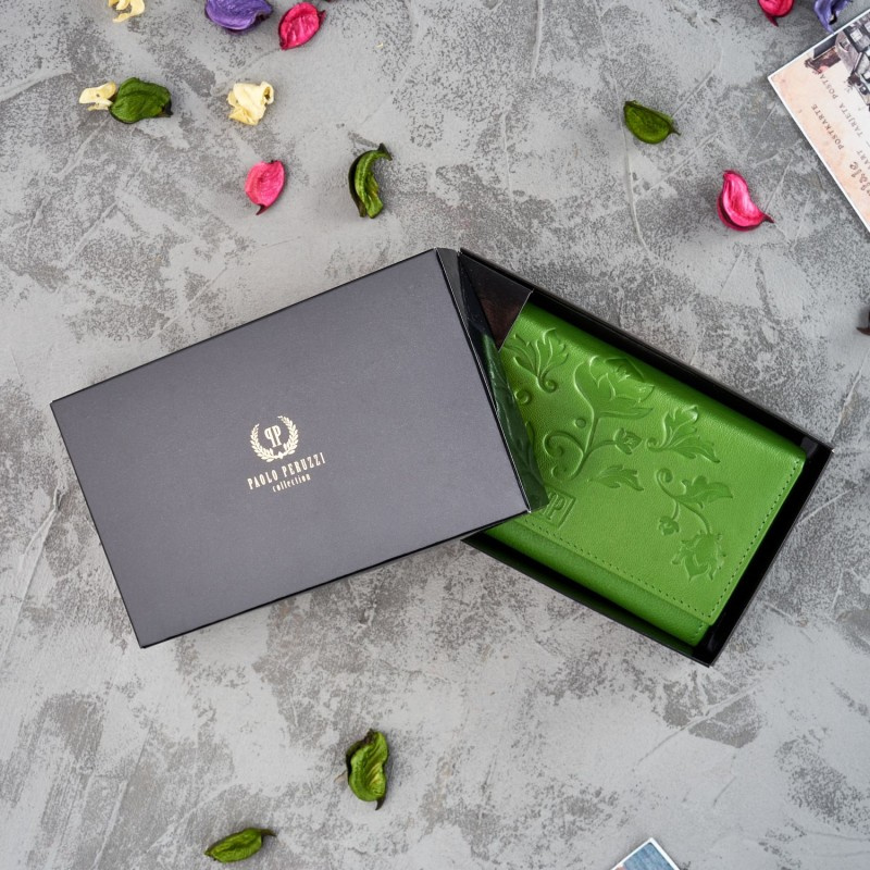 Kožená dámska zelená peňaženka Paolo Peruzzi "RORY"