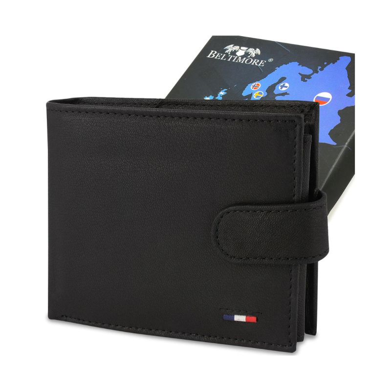 Pánska kožená čierna peňaženka AMIENS